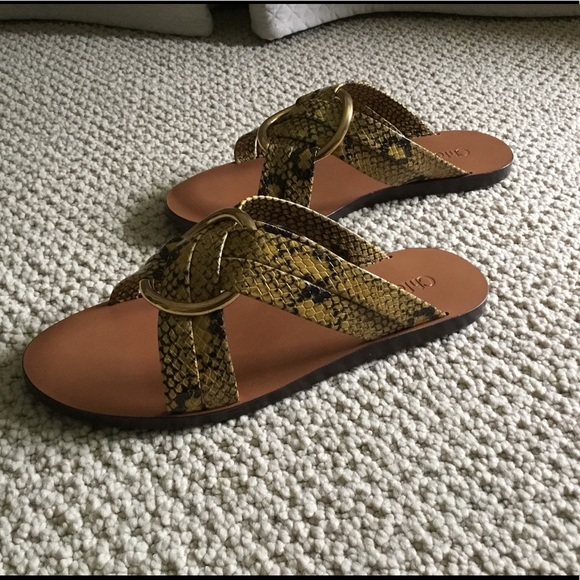 CHLOE RONY sandals in python print leather 38 IT - Picture 7 of 8